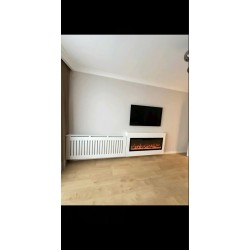 Mască decorativă pentru calorifer modern cu șemineu electric V-5