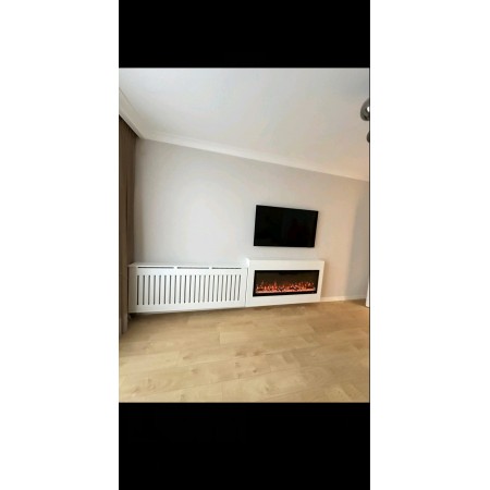 Mască decorativă pentru calorifer modern cu șemineu electric V-5