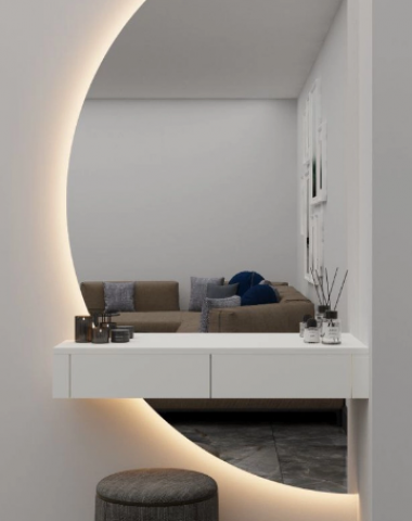 Декоративное зеркало на стену прихожей V-18