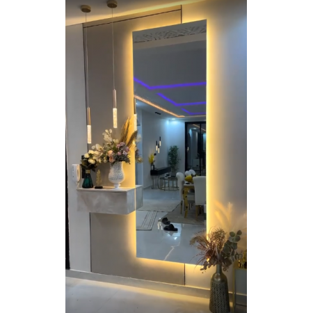 Oglinda iluminare led perete hol V-25