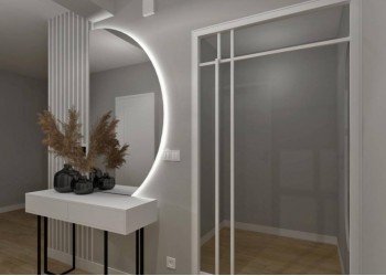 Радиусное зеркало с подсветкой   V-9