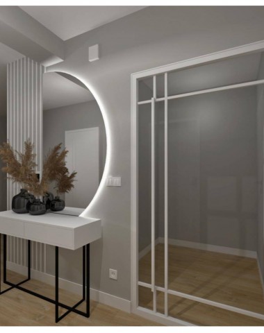 Радиусное зеркало с подсветкой   V-9